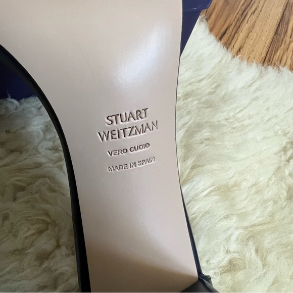 Stuart Weitzman Nearlynude Size 5.5 in Nice Blue Nappa Brand New - Picture 9 of 16